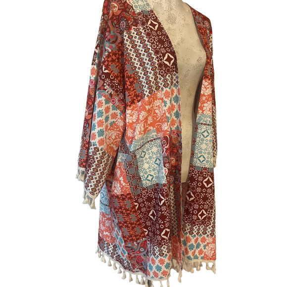 Tees2urDoor colorful  duster/shawl - Picture 2 of 4